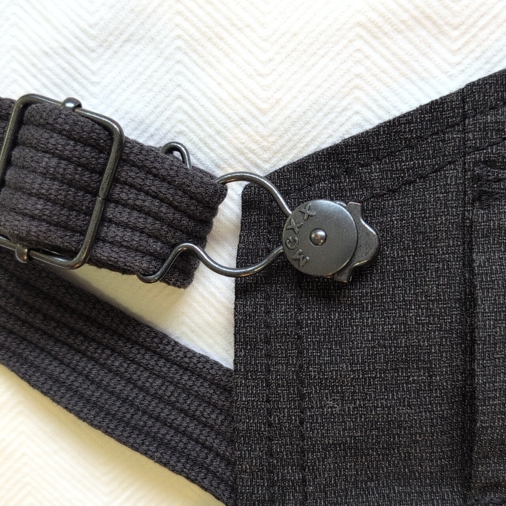 mexx dressy charcoal gray cotton lined overalls unisex 24-30 months toddler - Picture 2 of 12